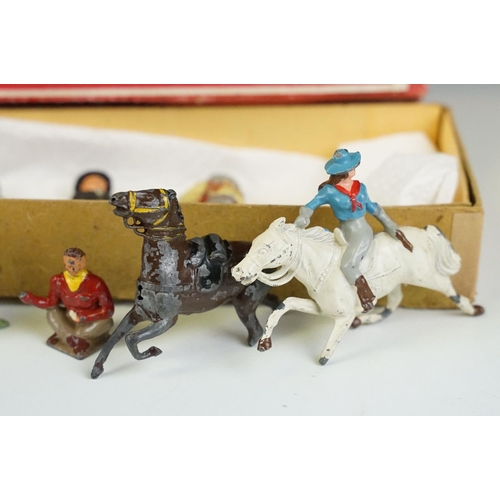 325 - Boxed Timpo Toys Hopalong Cassidy Western Series Set No. 219 in original box, including 7 x standing... 