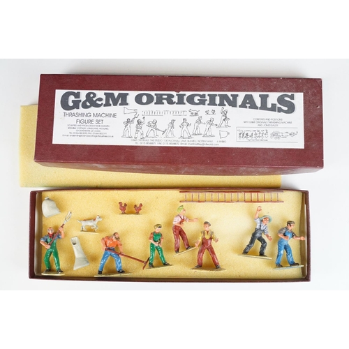 326 - Boxed G&M Originals Thrashing Machine metal figure set, 1/32 scale, with seven figures & accessories... 