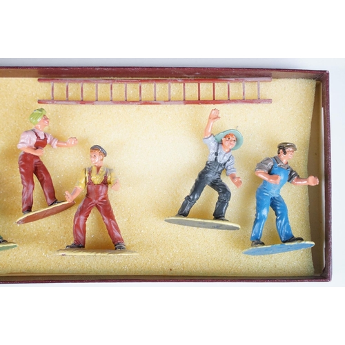 326 - Boxed G&M Originals Thrashing Machine metal figure set, 1/32 scale, with seven figures & accessories... 