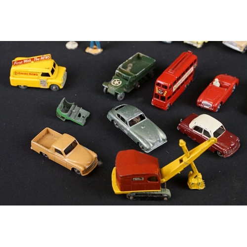 1320 - Around 28 play worn Matchbox Lesney 75 Series diecast models to include 42 Evening News Van, Car Tra... 