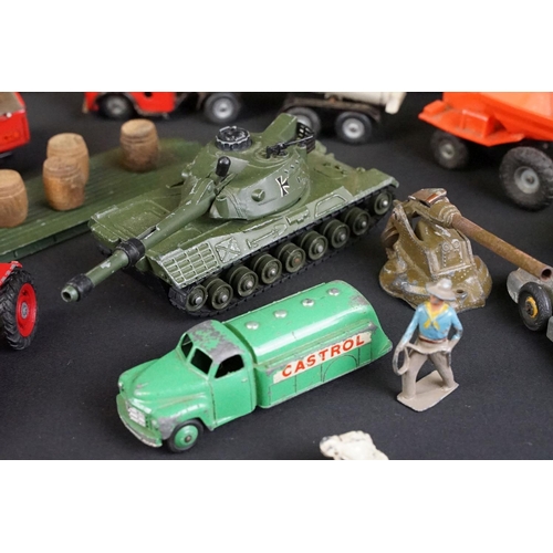 1321 - Collection of 14 play worn tinplate & diecast models, mostly mid 20th C, to include Triang Minic, Br... 