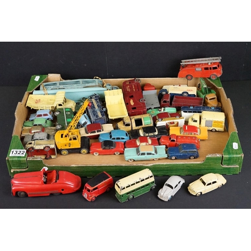 1322 - 38 Mid 20th C play worn diecast & tin plate models to include Corgi, Dinky and Triang featuring Corg... 