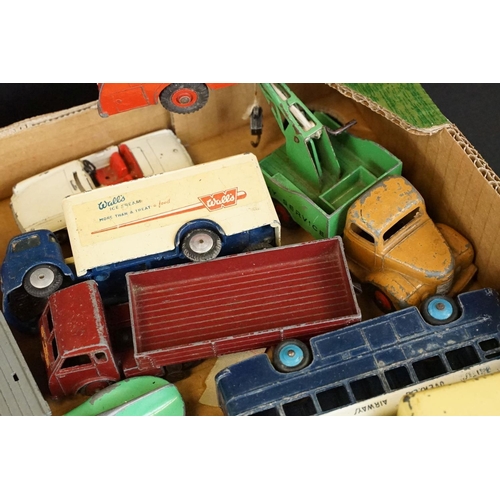 1322 - 38 Mid 20th C play worn diecast & tin plate models to include Corgi, Dinky and Triang featuring Corg... 