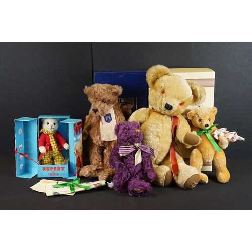 389 - Collection of three Merrythought teddy bears to include Strawberry Tea, Millennium Bear with COA 612... 