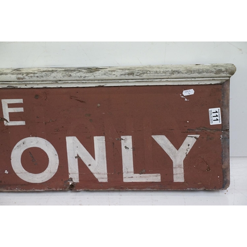 111 - Wooden railway sign from Portishead railway station, approx 188cm wide