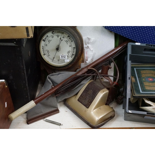 373 - A large group of mixed collectables to include barometer, replica sword, billiards table, clocks, la... 