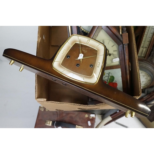 373 - A large group of mixed collectables to include barometer, replica sword, billiards table, clocks, la... 