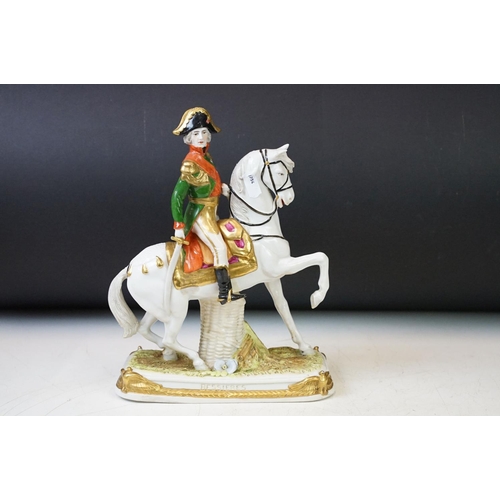 46 - Pair of Scheibe-Alsbach cavalry figures of Bessieres and Le Prince Eugene (approx 27.5cm high), toge... 