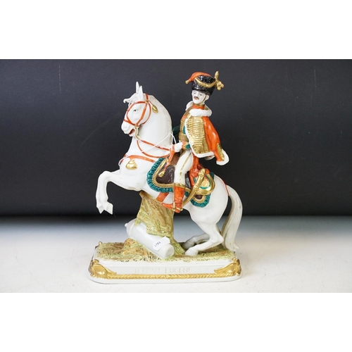 46 - Pair of Scheibe-Alsbach cavalry figures of Bessieres and Le Prince Eugene (approx 27.5cm high), toge... 