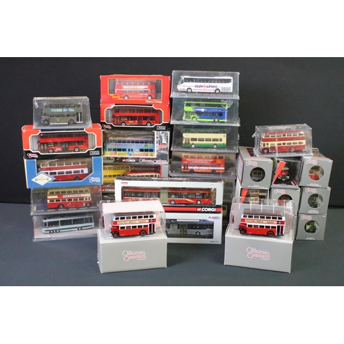 1235 - 30 Boxed / cased Corgi Original Omnibus Company diecast model buses, diecast ex, boxes / cases vg ov... 