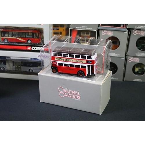 1235 - 30 Boxed / cased Corgi Original Omnibus Company diecast model buses, diecast ex, boxes / cases vg ov... 