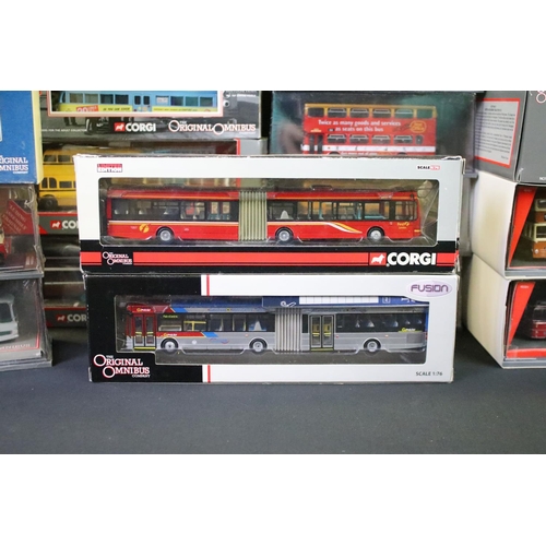 1235 - 30 Boxed / cased Corgi Original Omnibus Company diecast model buses, diecast ex, boxes / cases vg ov... 