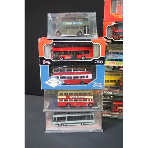 1235 - 30 Boxed / cased Corgi Original Omnibus Company diecast model buses, diecast ex, boxes / cases vg ov... 