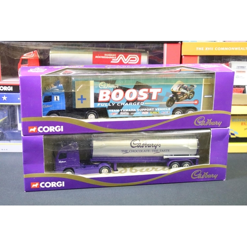 1237 - 14 boxed Corgi haulage and model bus diecast models to include 75801 MAN, CC86612 Scania Curtainside... 