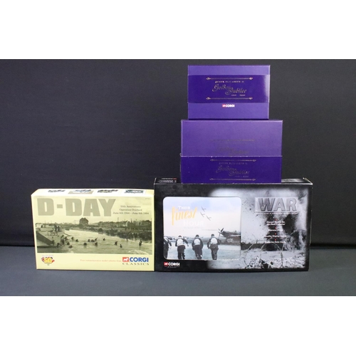 1238 - Collection of eight boxed Corgi diecast models to include 2 x 36709 Fully Closed Tram The Queen Moth... 