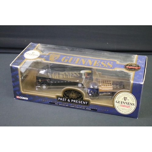 1244 - Five boxed Corgi Guinness related diecast models to include 2 x Past & Present ltd edn models featur... 