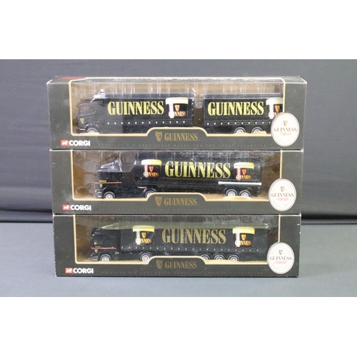 1244 - Five boxed Corgi Guinness related diecast models to include 2 x Past & Present ltd edn models featur... 