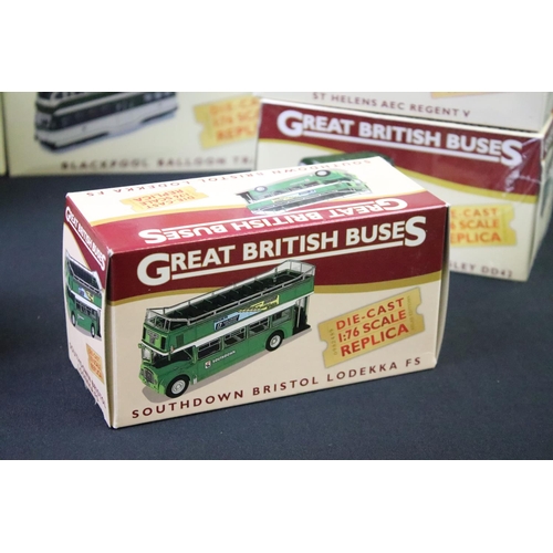 1245 - Collection of 23 boxed 1/76 scale Atlas Editions Great British Buses diecast models, to include Midl... 