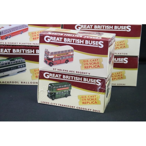 1245 - Collection of 23 boxed 1/76 scale Atlas Editions Great British Buses diecast models, to include Midl... 