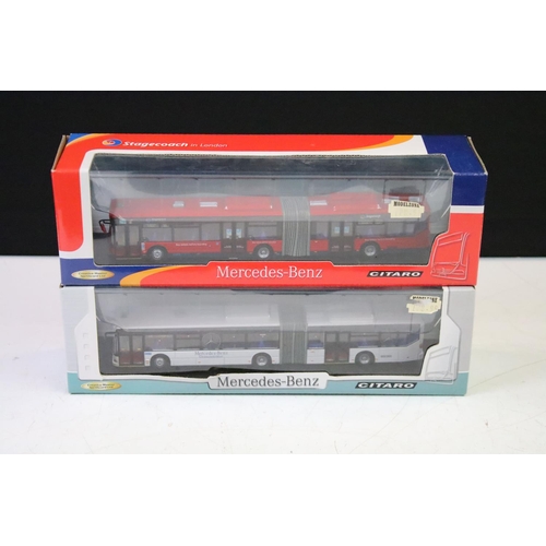 1246 - Four boxed diecast model buses to include 2 x Creative Master Ukbus 5101 Mercedes Benz Citaro and Uk... 