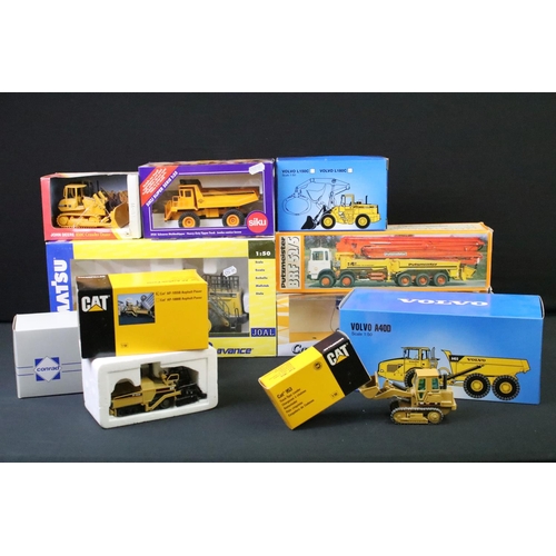 1248 - Collection of ten boxed construction diecast models to include Volvo A40D Dumper Truck, Volvo L180C ... 