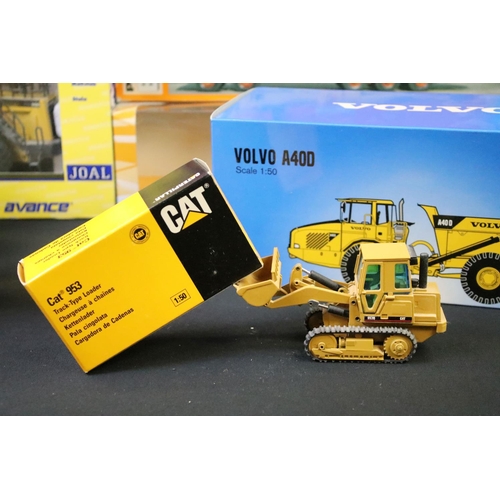 1248 - Collection of ten boxed construction diecast models to include Volvo A40D Dumper Truck, Volvo L180C ... 