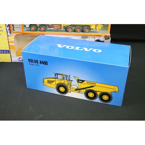 1248 - Collection of ten boxed construction diecast models to include Volvo A40D Dumper Truck, Volvo L180C ... 