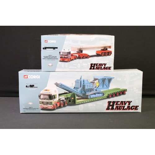 1250 - Two boxed Corgi ltd edn Heavy Haulage diecast models to include CC12002 MAN King Trailer & Crusher L... 