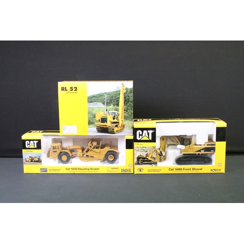 1251 - Collection of five boxed 1/50 scale construction diecast models to include Conrad Liebherr RL52 Litr... 