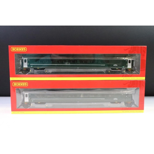 170 - Pair of Hornby OO gauge GWR Power Cars 43005 & 43016 plus 5 x boxed Hornby OO gauge GWR coaches to i... 