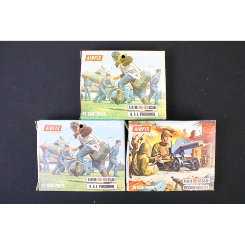 198 - 14 Boxed Airfix HO-OO Scale military plastic figure sets to include RAF Personnel, Infantry Combat G... 