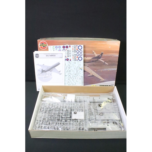 199 - Collection of four boxed Airfix plastic model kits to include 2 x 1/48 scale models featuring AA1100... 