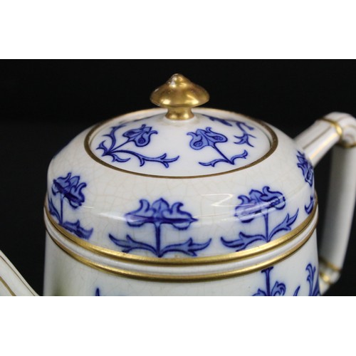 85 - Early 20th century James MacIntyre Aurelian Teapot, probably designed by William Moorcroft, decorate... 