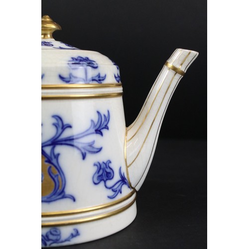 85 - Early 20th century James MacIntyre Aurelian Teapot, probably designed by William Moorcroft, decorate... 