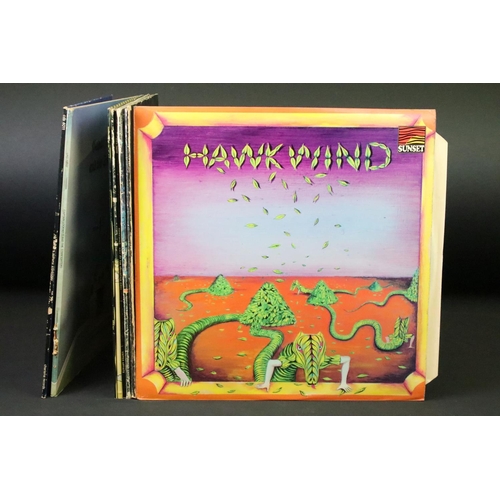 255 - Vinyl - 9 Hawkwind and related albums to include: Hawkwind, X In Search Of Space, Doremi Fasol Latid... 