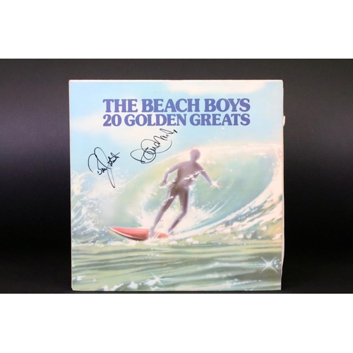 280 - Vinyl / Autographs - 4 albums and one 10” by The Beach Boys, 4 albums are signed by Bruce Johnson an... 