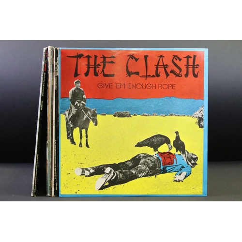 135 - Vinyl - 9 Punk & New Wave LPs to include The Clash Give 'Em Enough Rope (Portuguese pressing), The J... 