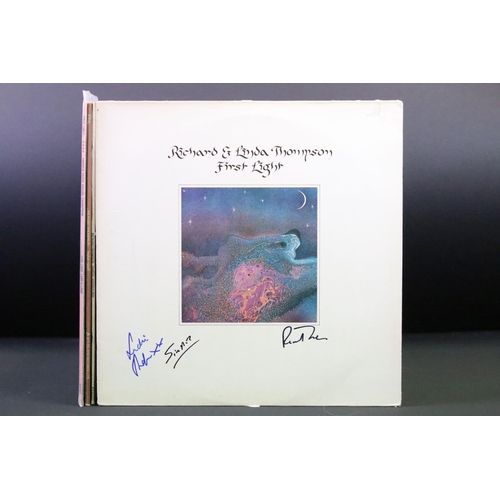 141 - Vinyl / Autographs - 4 Signed Richard Thompson albums, also including signatures by: Linda Thompson,... 