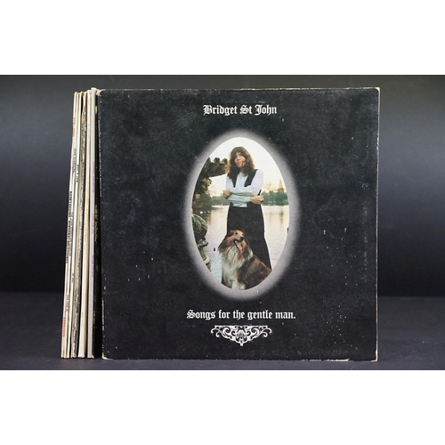 132 - Vinyl - 9 Folk LPs to include Bridget St John Songs For The Gentle Man on Dandelion (DAN 8007), Fair... 