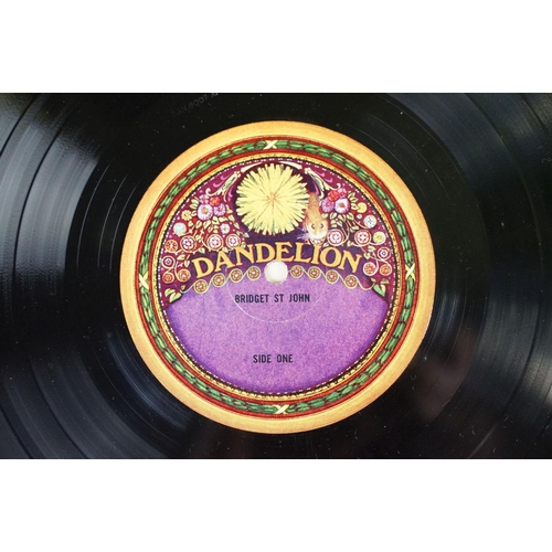 132 - Vinyl - 9 Folk LPs to include Bridget St John Songs For The Gentle Man on Dandelion (DAN 8007), Fair... 