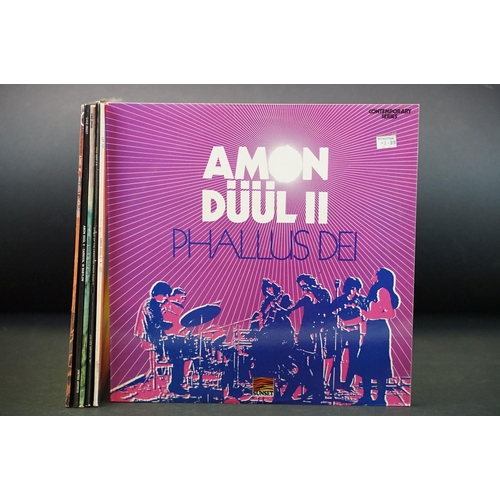 187 - Vinyl - 6 Albums by Amon Düül II to include: Phallus Dei, Yeti, Tanz Der Lemminge (double), Wolf Cit... 