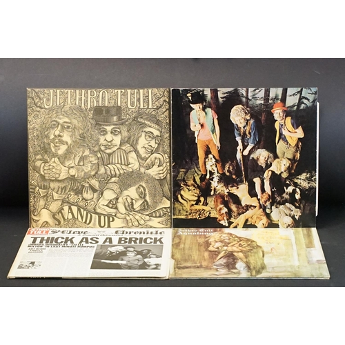 189 - Vinyl - 4 Jethro Tull albums to include: This Was, Stand Up (pop up sleeve), Aqualung, Thick As A Br... 