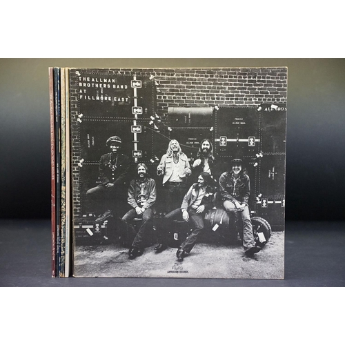 287 - Vinyl - 5 The Allman Brothers UK pressing albums to include: The Allman Brothers Band At Fillmore Ea... 