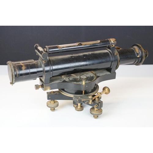 124 - Early 20th C Cookes Patent No. 12175 Reversible Level theodolite, approx 42cm long