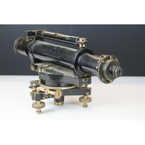 124 - Early 20th C Cookes Patent No. 12175 Reversible Level theodolite, approx 42cm long