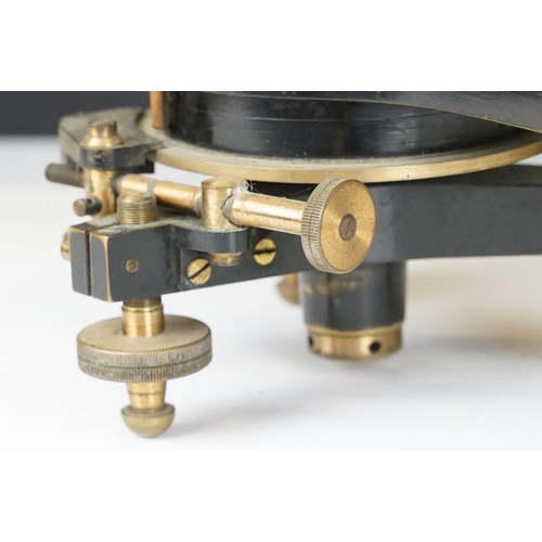 124 - Early 20th C Cookes Patent No. 12175 Reversible Level theodolite, approx 42cm long