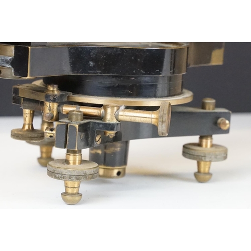 124 - Early 20th C Cookes Patent No. 12175 Reversible Level theodolite, approx 42cm long