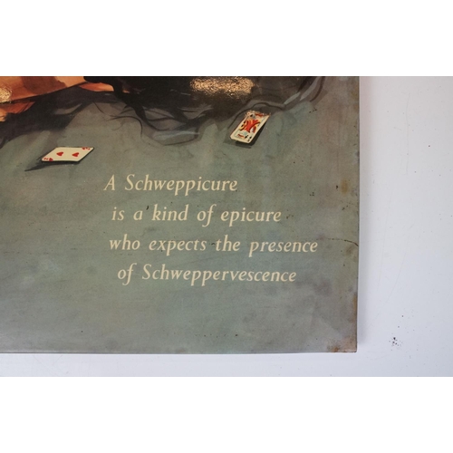 176 - Pair of vintage Schweppes advertising table top signs. Both featuring pin up girls with the tag line... 