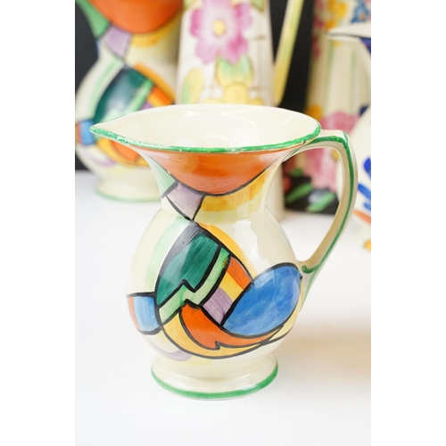 26 - Collection of nine Art Deco / Art Deco style jugs to include 5 x Beswick Handcraft, a Beswick Ware f... 