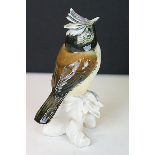 59 - Four Karl Ens porcelain bird figurines to include 7521 Kingfishers figure group, 7518 Nuthatch, 7588... 